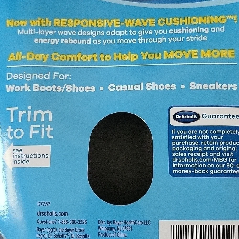Dr.Scholl's Comfort and Energy Work Advanced Insoles women's size 6-10 NIP